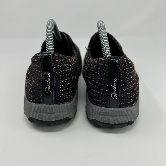 Skechers Slip-On Loafer Flats Womens Black Multi Speckled Knit Casual Size 10 - Picture 8 of 13